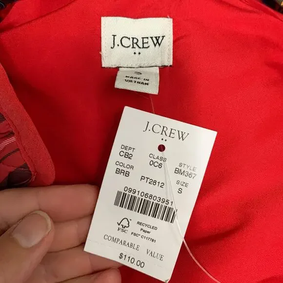 NWT J. Crew Factory Tartan Plaid Quilted Vest Size Small - Picture 8 of 8